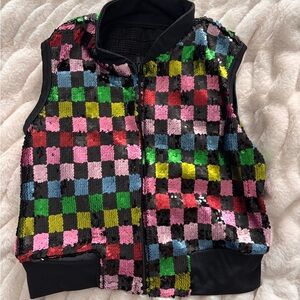 Colorful Checkered Kids Dance Vest